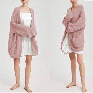 NAP Loungewear 100% Cashmere Cardigan Pink
Size Small